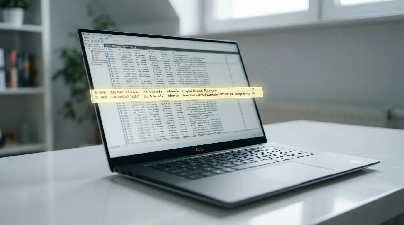 Ekran laptopa z otwartym rejestrem licencji regulatora z Curaçao, w którym jeden wiersz zaznaczono żółtym podświetleniem